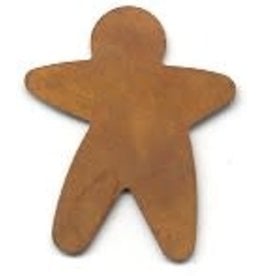 RUSTY TIN GINGERBREAD MAN 1 3/8" (NO HOLE) PACKAGED 12