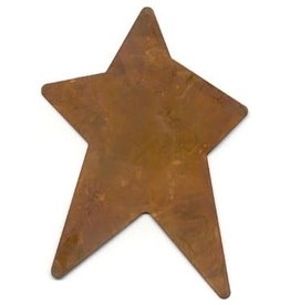 RUSTY TIN STAR 2 1/2" X 3 3/4" (NO HOLE) PACKAGED 12