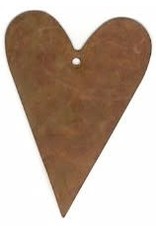 RUSTY TIN HEART 2 1/4" (WITH HOLE) PACKAGED 12