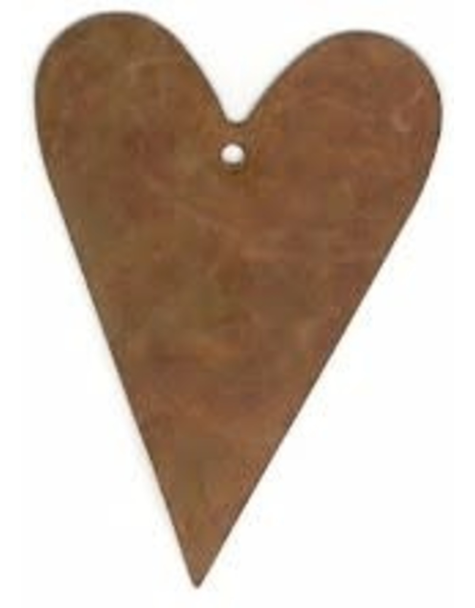 RUSTY TIN HEART 2 1/4" (WITH HOLE) PACKAGED 12