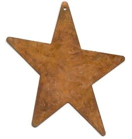 RUSTY TIN STAR 4" (WITH HOLE) PACKAGED 12
