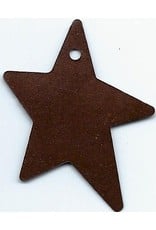 RUSTY TIN STAR 1 1/2" (WITH HOLE) PACKAGED 12