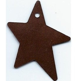 RUSTY TIN STAR 1 1/2" (WITH HOLE) PACKAGED 12
