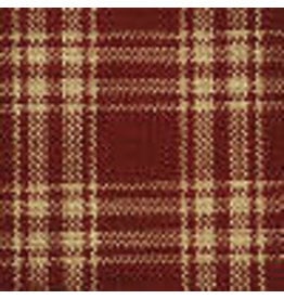 Yd. Red and Tan Catawba Fabric #31
