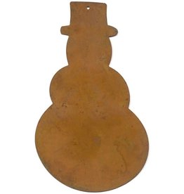 RUSTY TIN SNOWMAN 5 3/4" (WITH HOLE) PACKAGED 12