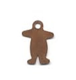 RUSTY TIN GINGERBREAD MAN 3/4" (WITH HOLE) PACKAGED 12
