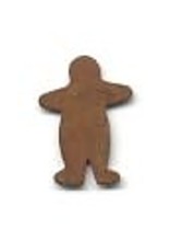 RUSTY TIN GINGERBREAD MAN 3/4" (NO HOLE) PACKAGED 12