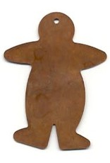 RUSTY TIN GINGERBREAD MAN 2 1/2" (WITH HOLE) PACKAGED 12