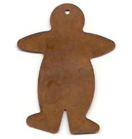 RUSTY TIN GINGERBREAD MAN 2 1/2" (WITH HOLE) PACKAGED 12