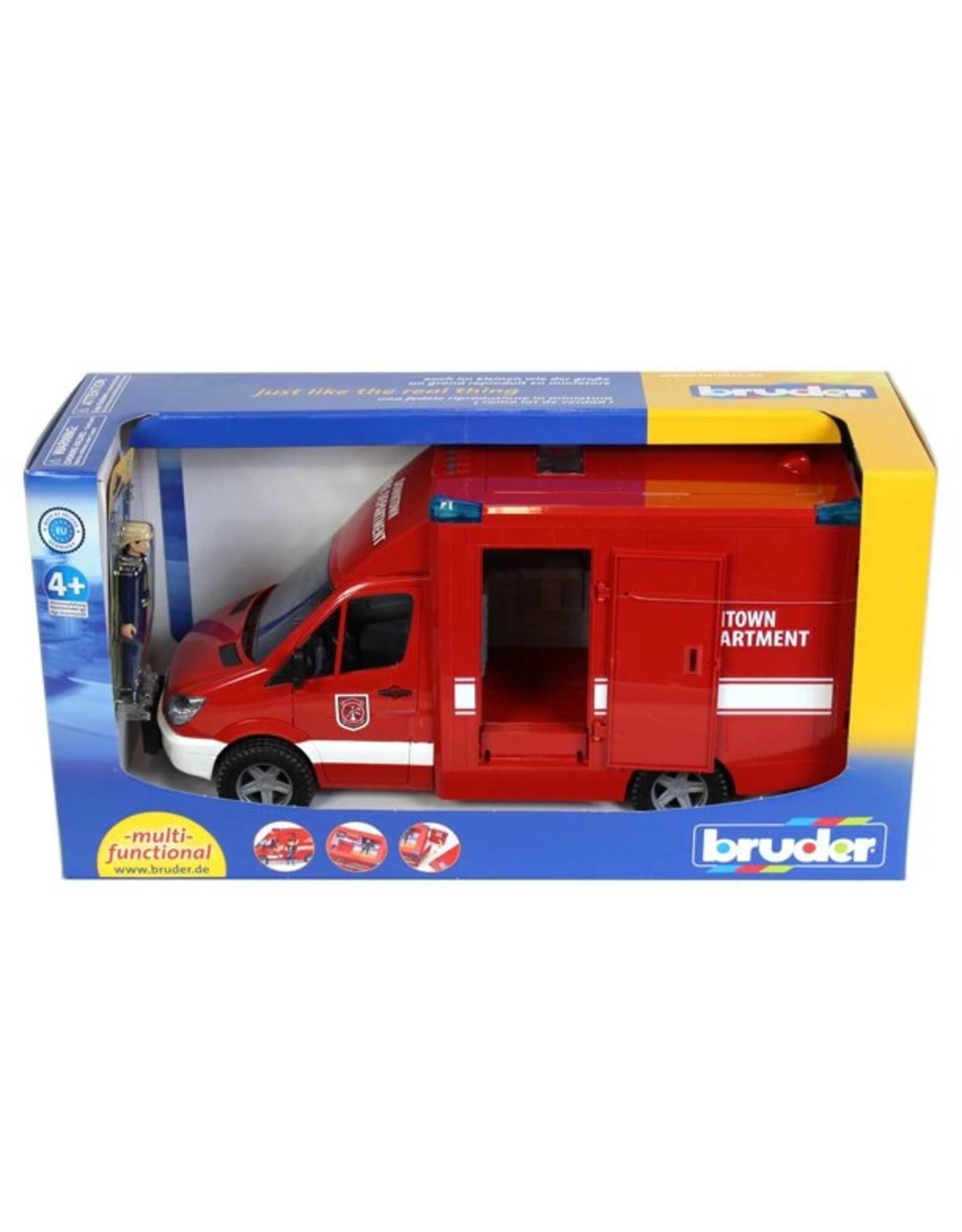 Bruder 02539 MB Sprinter Paramedic with Fireman, Integrated Light & Sound Module