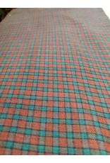 Yd.  Burgundy and Teal Small Check Fabric #3314