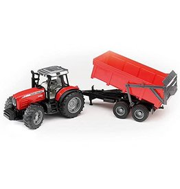 Bruder Massey Ferguson 7480 with tipping trailer