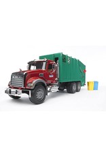 Bruder Mack Granite Rear Loading Garbage Truck (Ruby Red and Green)