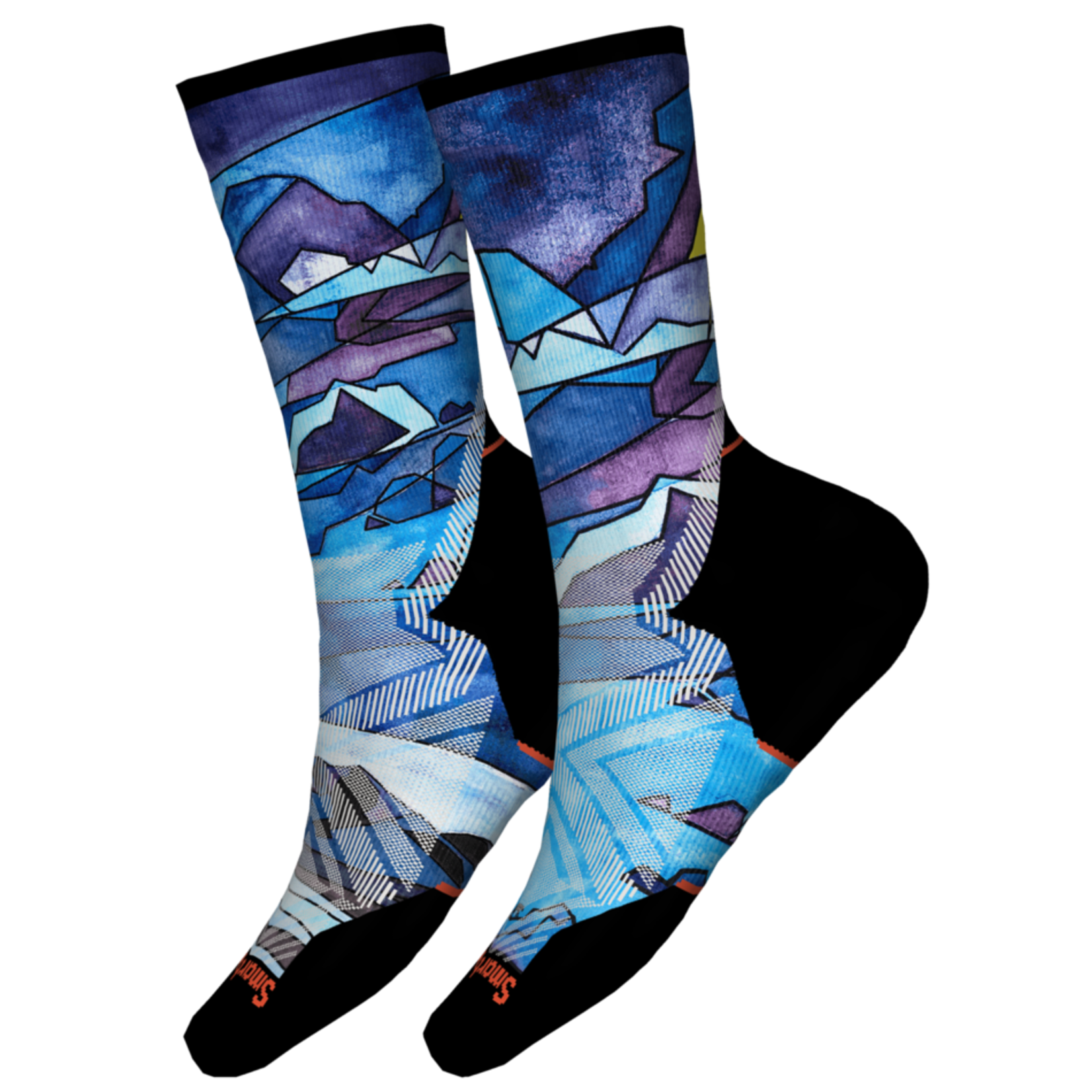 SMARTWOOL SMARTWOOL WOMENS ATHLETE EDITION RUN PRINT CREW SOCKS 24