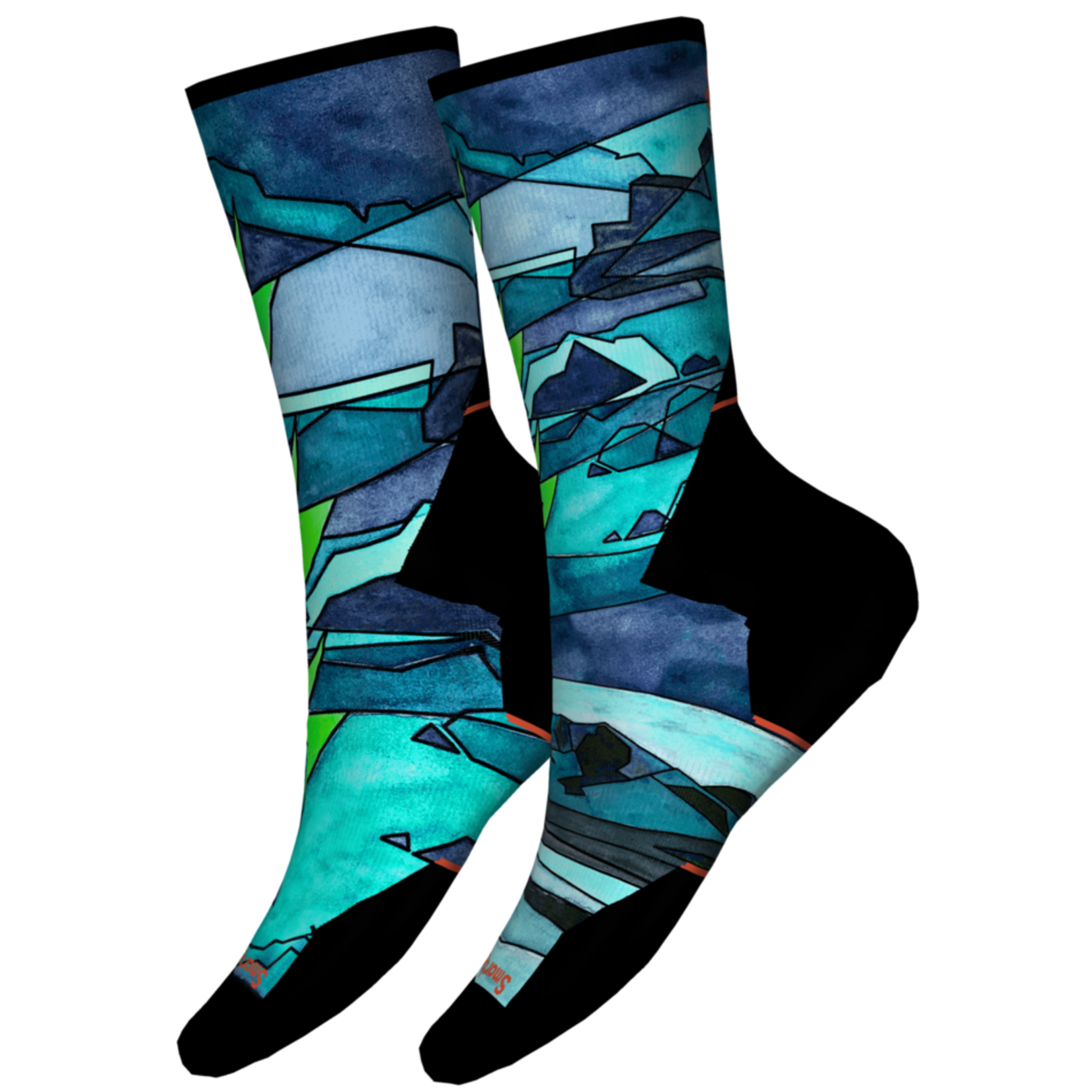 SMARTWOOL SMARTWOOL MENS ATHLETE EDITION RUN PRINT CREW SOCKS 24