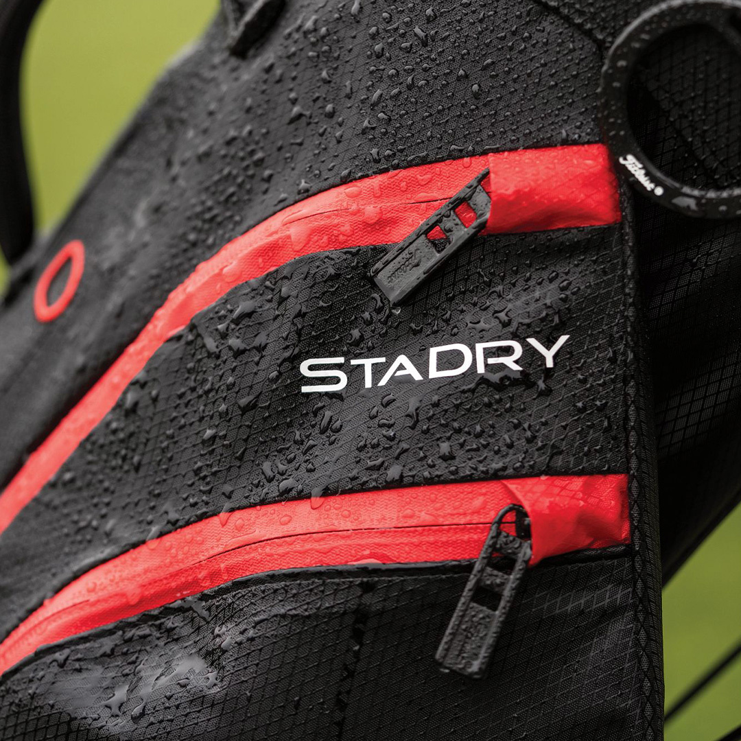 Golf bag materials, highlighting durable fabrics and weather-resistant designs for longevity, protection, and comfort during use on and off the golf course