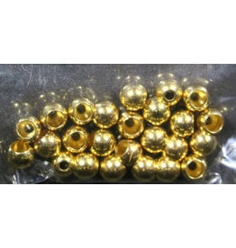 Hareline Spirit River Brite Brass Beads - Gold 5/32" BEAD683