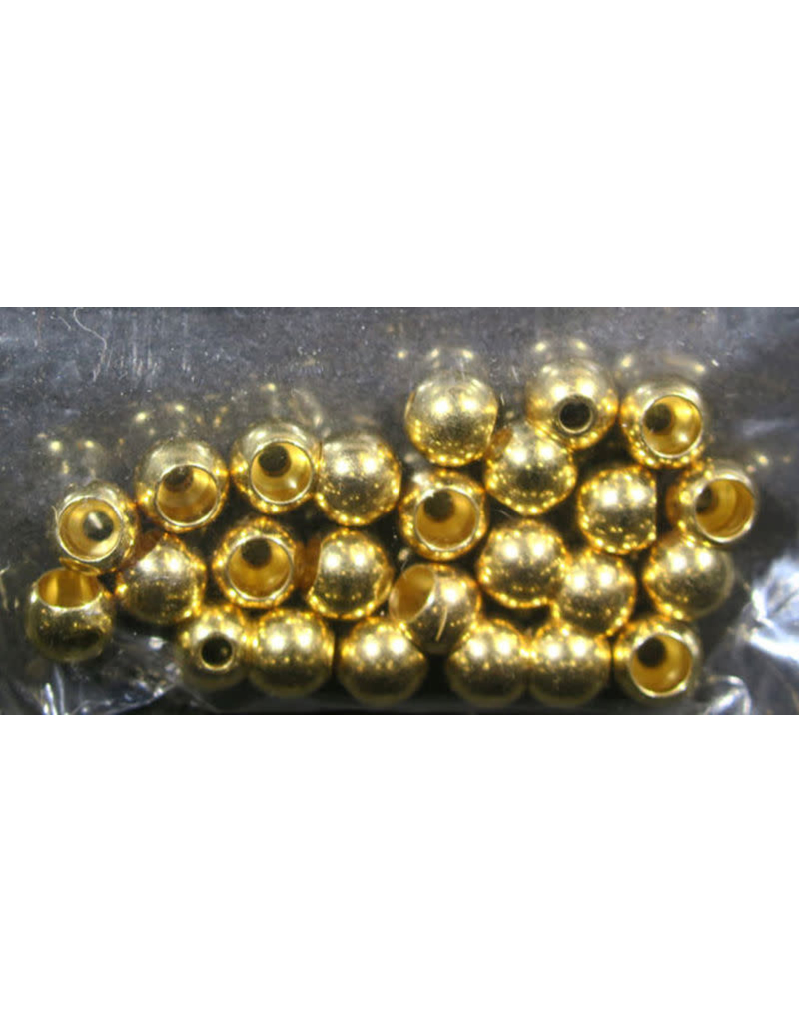 Hareline Spirit River Brite Brass Beads - Gold 7/64" BEAD6815