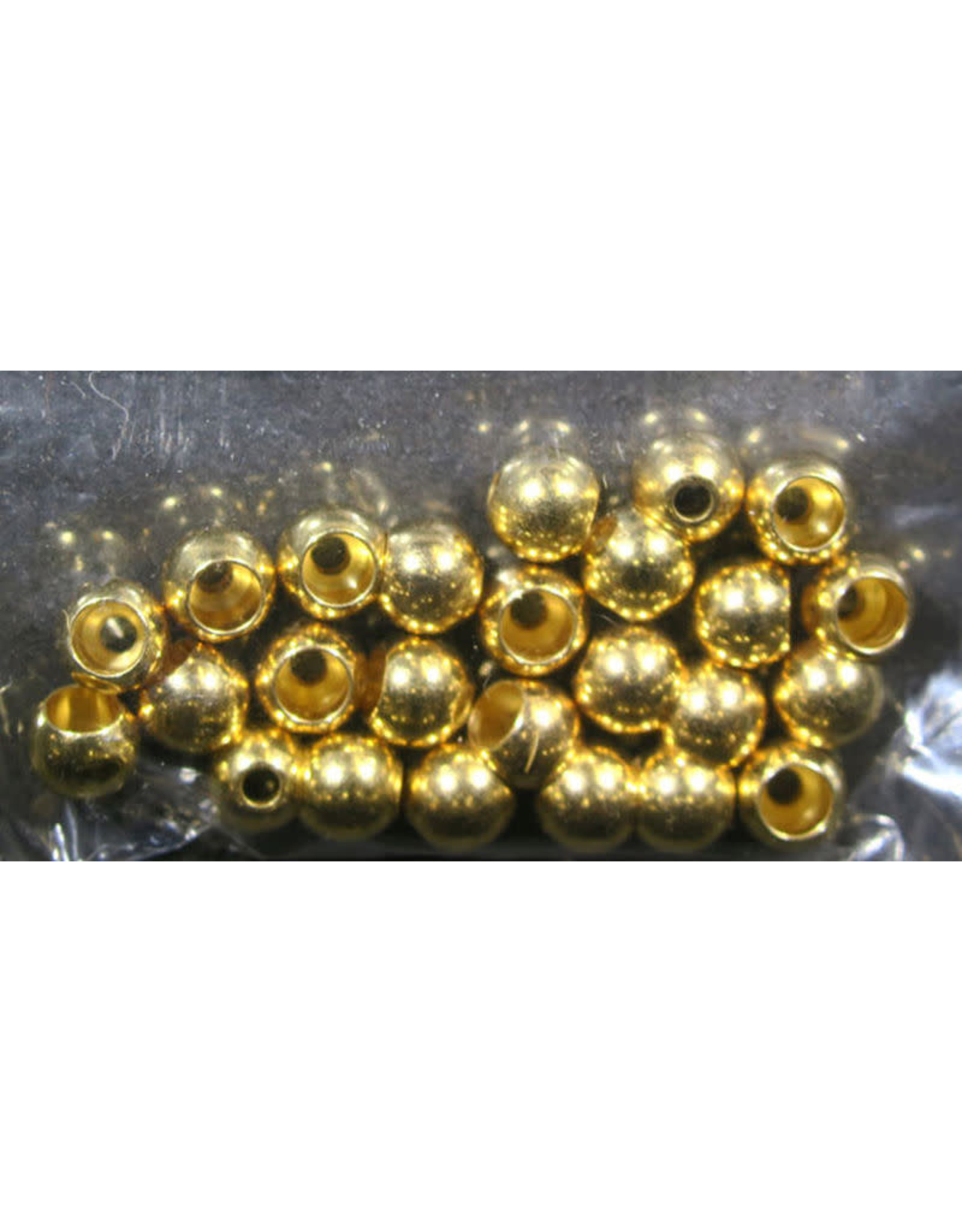 Hareline Spirit River Brite Brass Beads - Gold 3/16" BEAD684