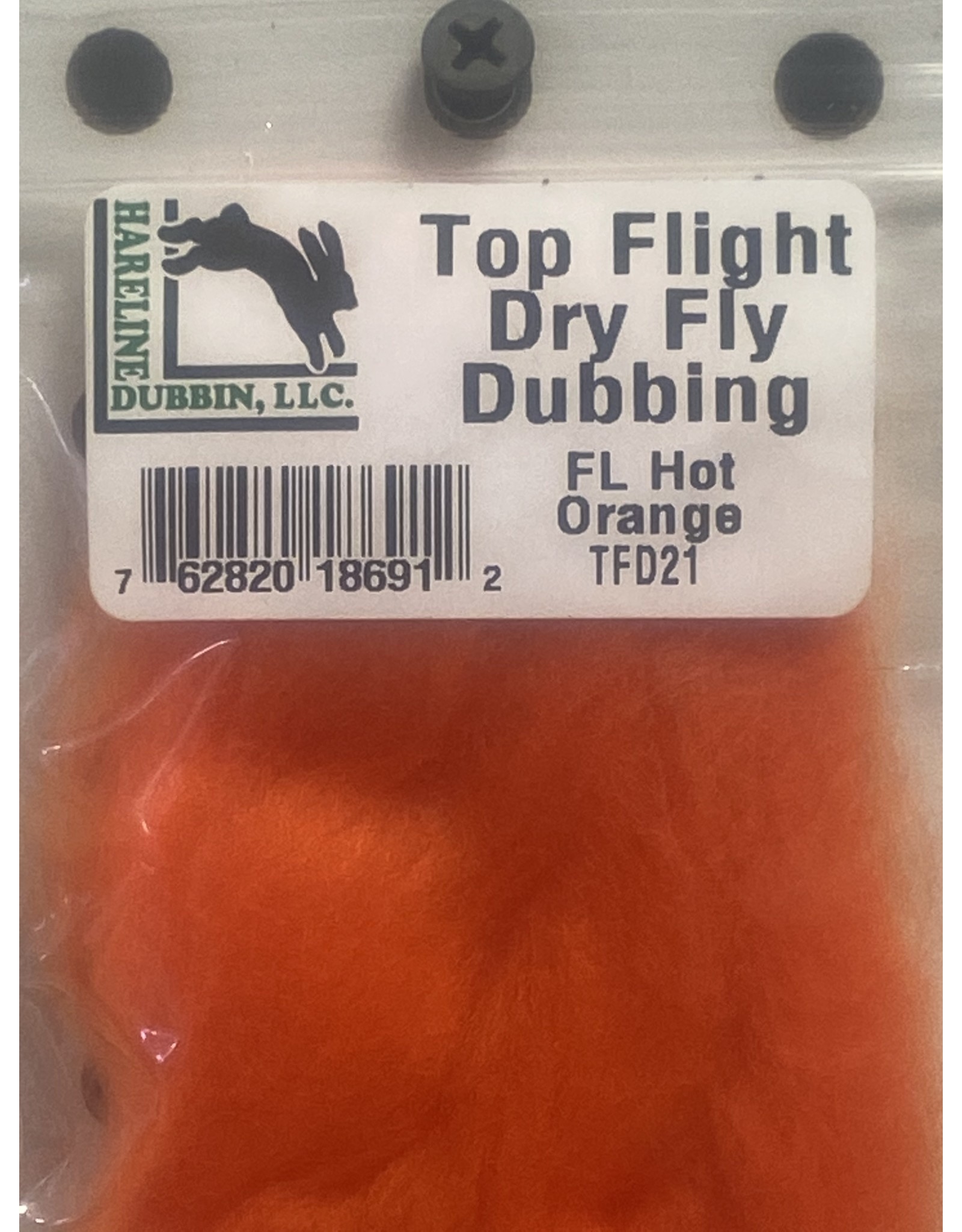 Hareline Top Flight Dry Fly Dubbing - Fl. Hot Orange TFD21
