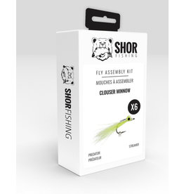 SHOR SHOR Fly Assembly Kit - Clouser Minnow Chartreuse/White