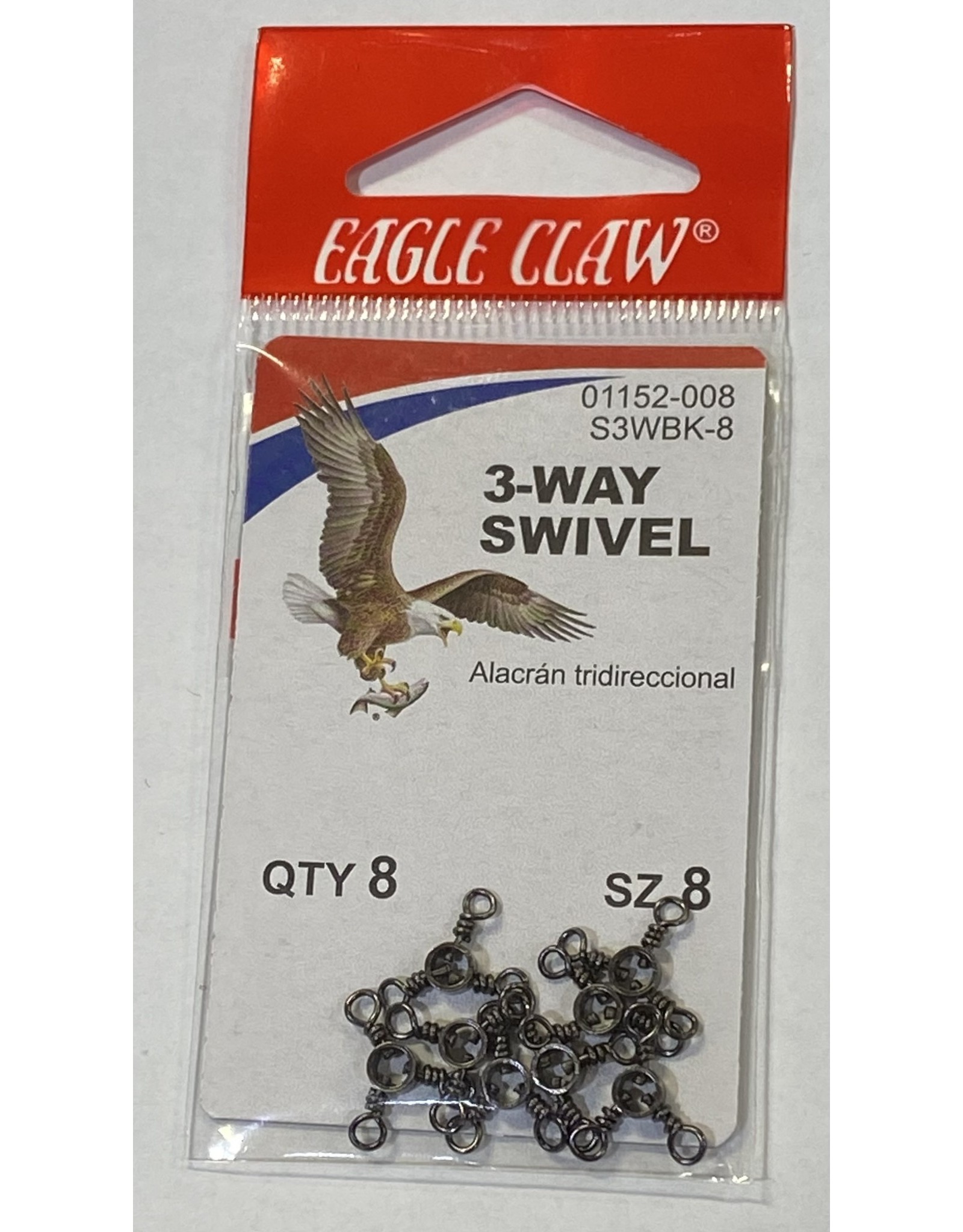 Eagle Claw Eagle Claw 3 Way Swivel 8pk #8