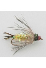 BROWN BEAD NVO CADDIS Pupa Peacock #8