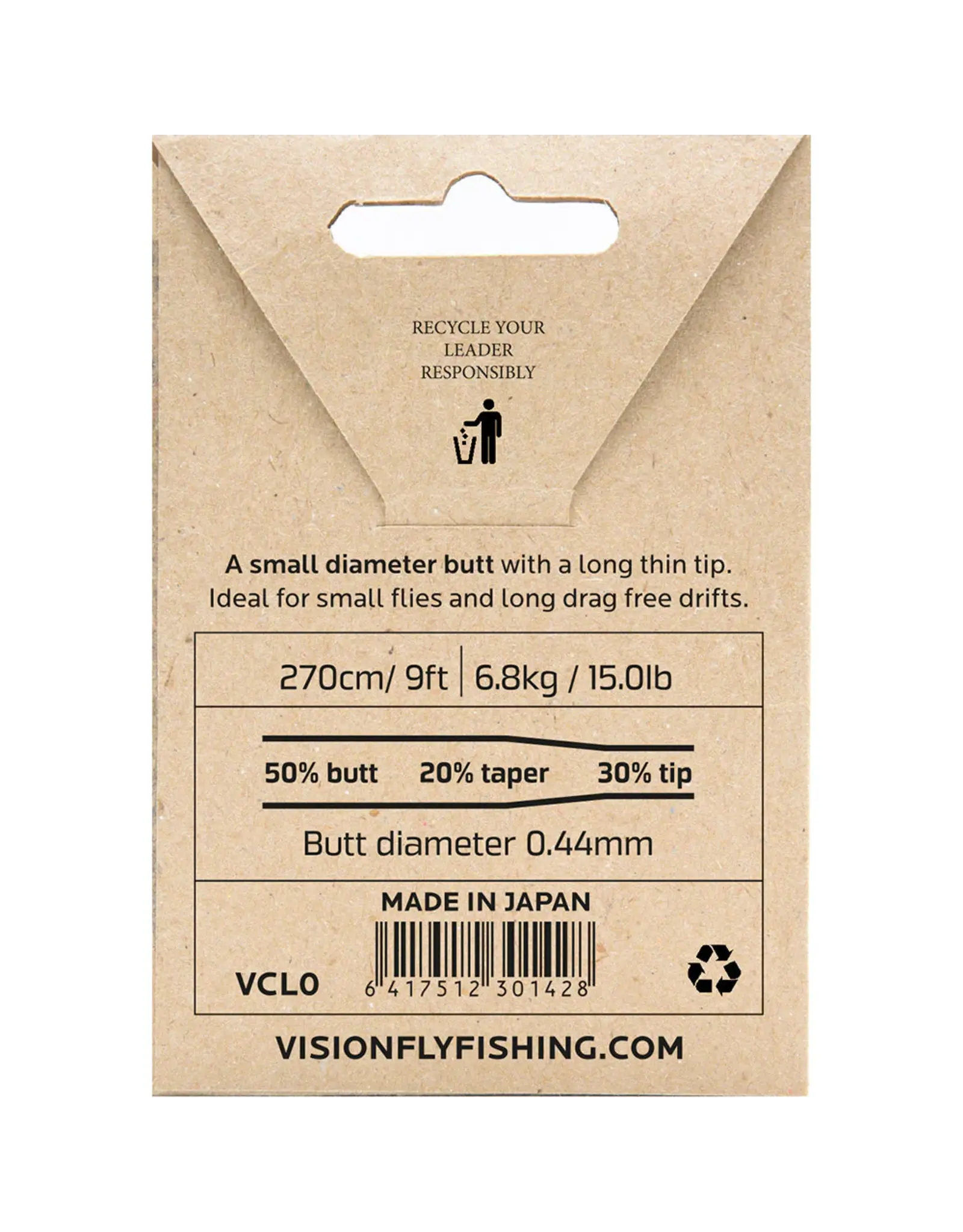 VISION FLY FISHING Classic Trout Leader 9'
