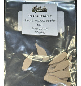 Reid's Fly Shop Reid's Foam Bodies - Boatmen/Beetle Tan Size 10-14 12/pkg