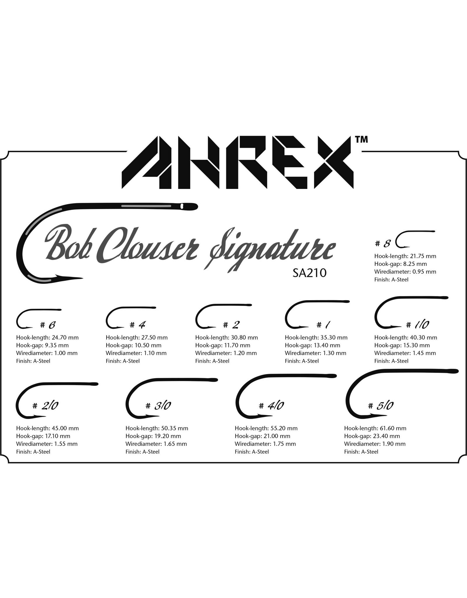 Ahrex Hooks AHREX SA210 Bob Clouser Signature