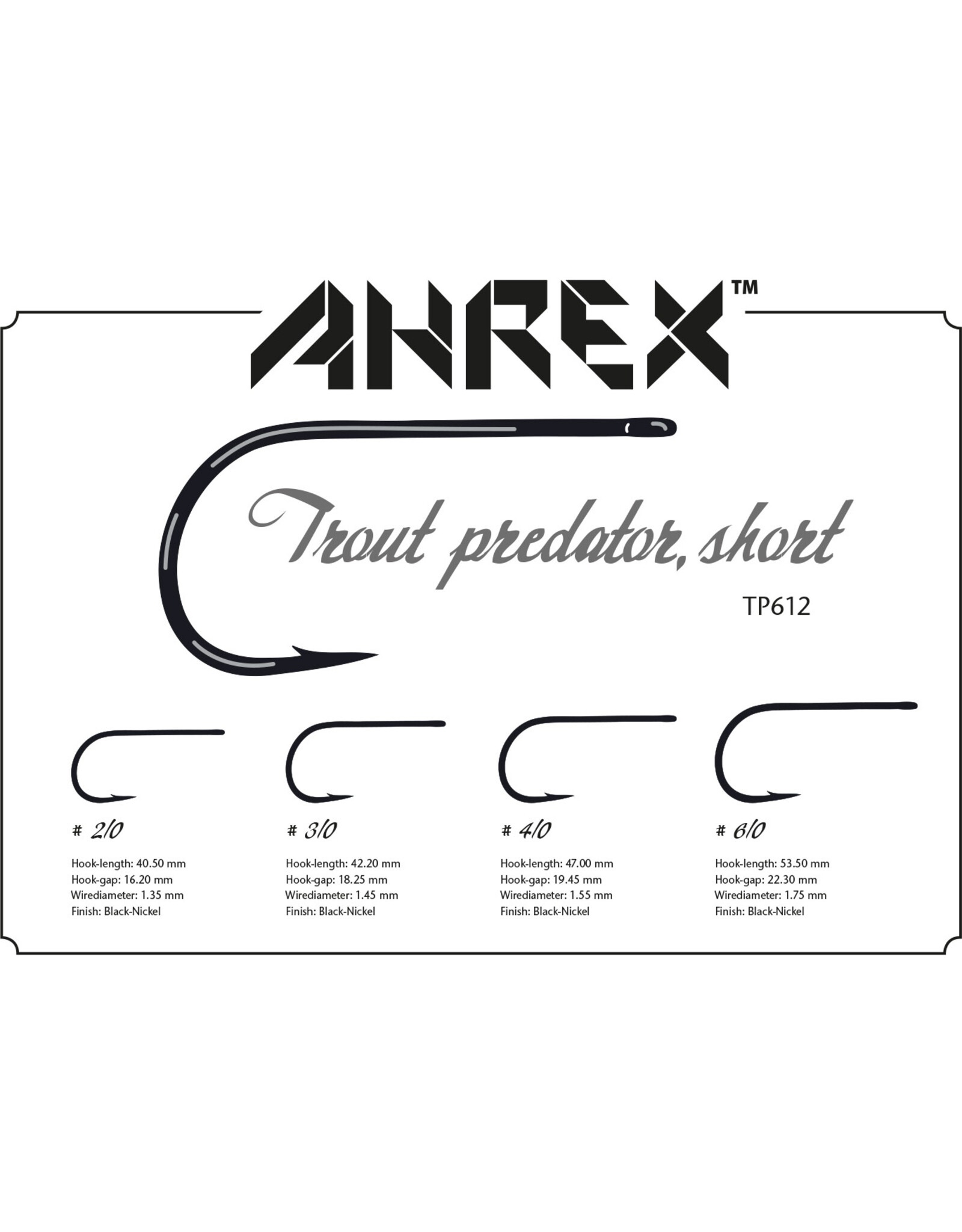 Ahrex Hooks AHREX TP612 Trout Predator Short