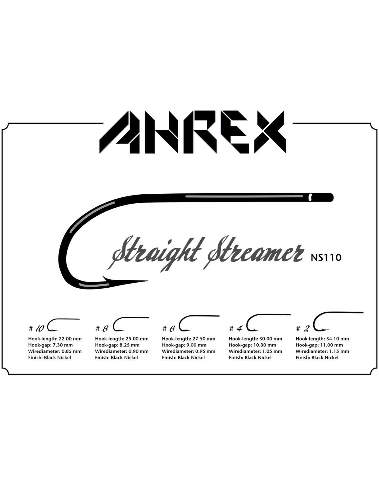 Ahrex Hooks AHREX NS110 Streamer Straight Eye