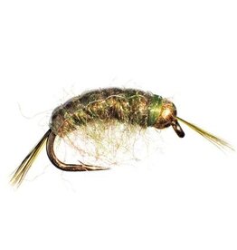 Copper and Chartreuse Ribbed, Black Stonefly. Barbless Weighted Nymph.  Great Pattern for Imitating Salmonfly Nymphs. Gift for Fly Anglers. -   UK