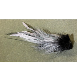 Evan's Flies DOUBLE BUFORD PIKE/MUSKY FLY 8-10" - BLACK/WHITE/GREY