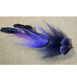 Evan's Flies DOUBLE BUFORD PIKE/MUSKY FLY 8-10" - BLACK/PURPLE