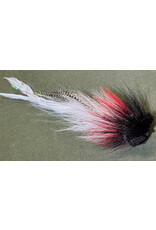Evan's Flies DOUBLE BUFORD PIKE/MUSKY FLY 8-10" - BLACK/RED/WHITE