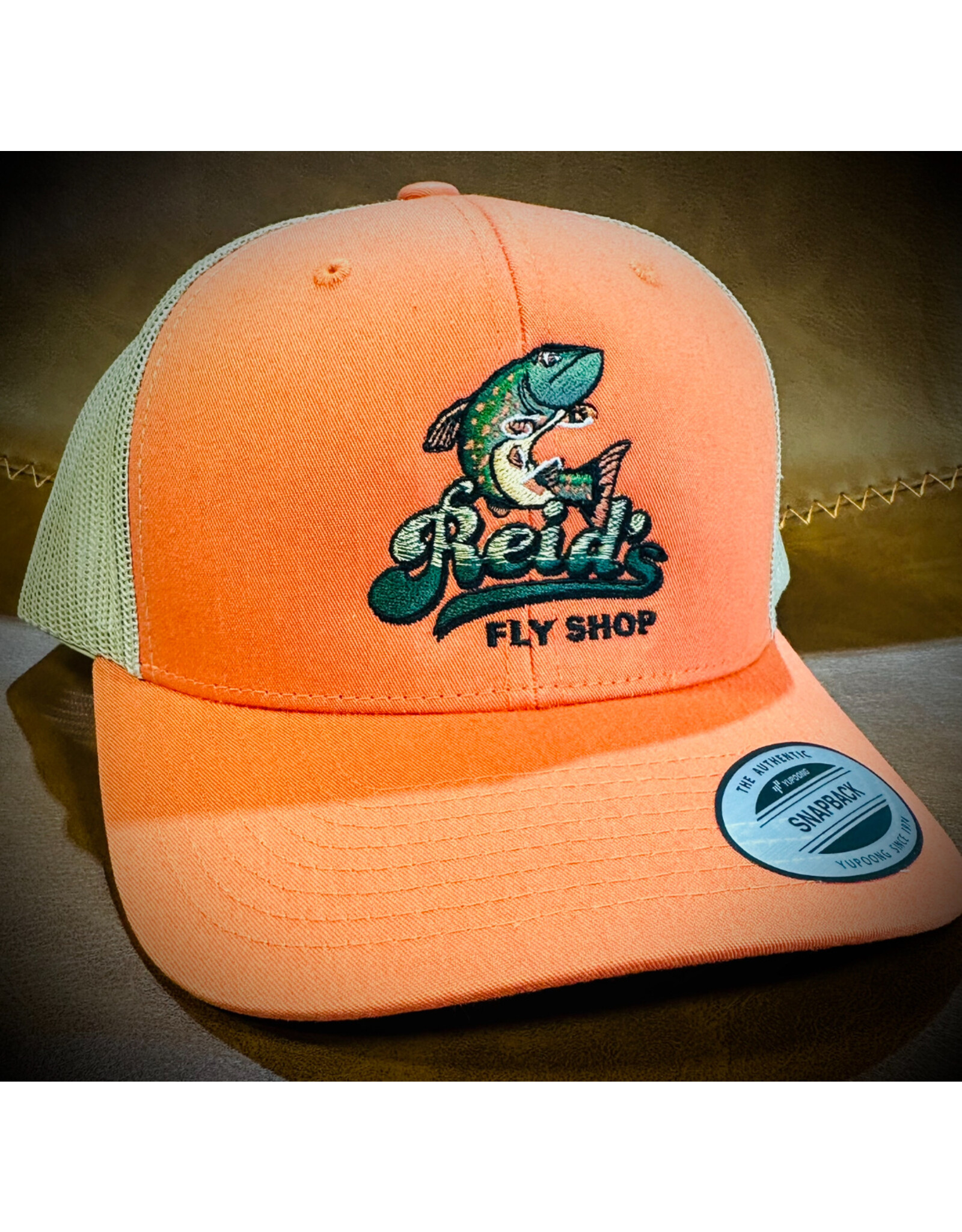 Reid's Fly Shop REID'S TRUCKER CAP - ORANGE/KHAKI