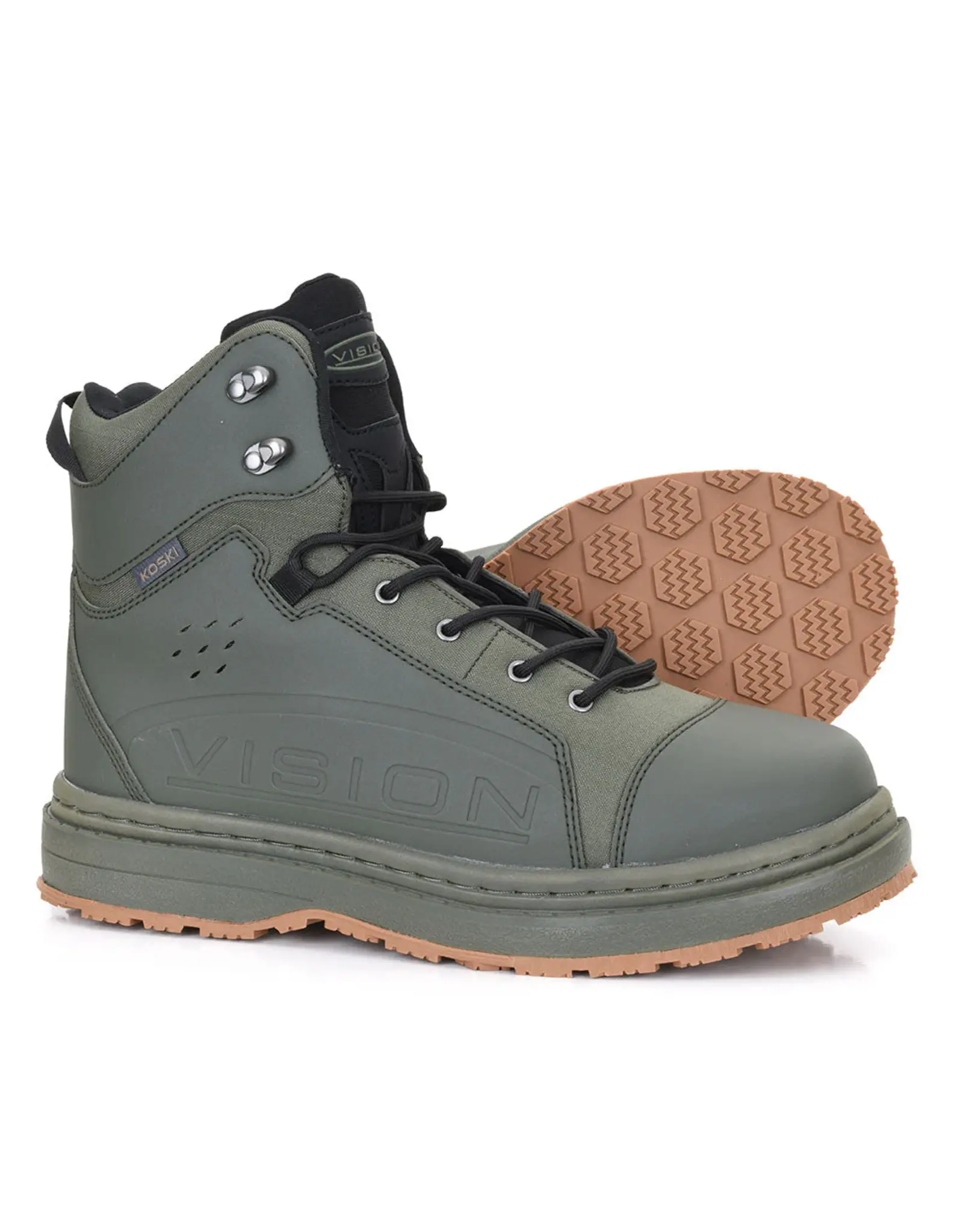 VISION FLY FISHING KOSKI GREEN GUMMI 2.0 WADING SHOES