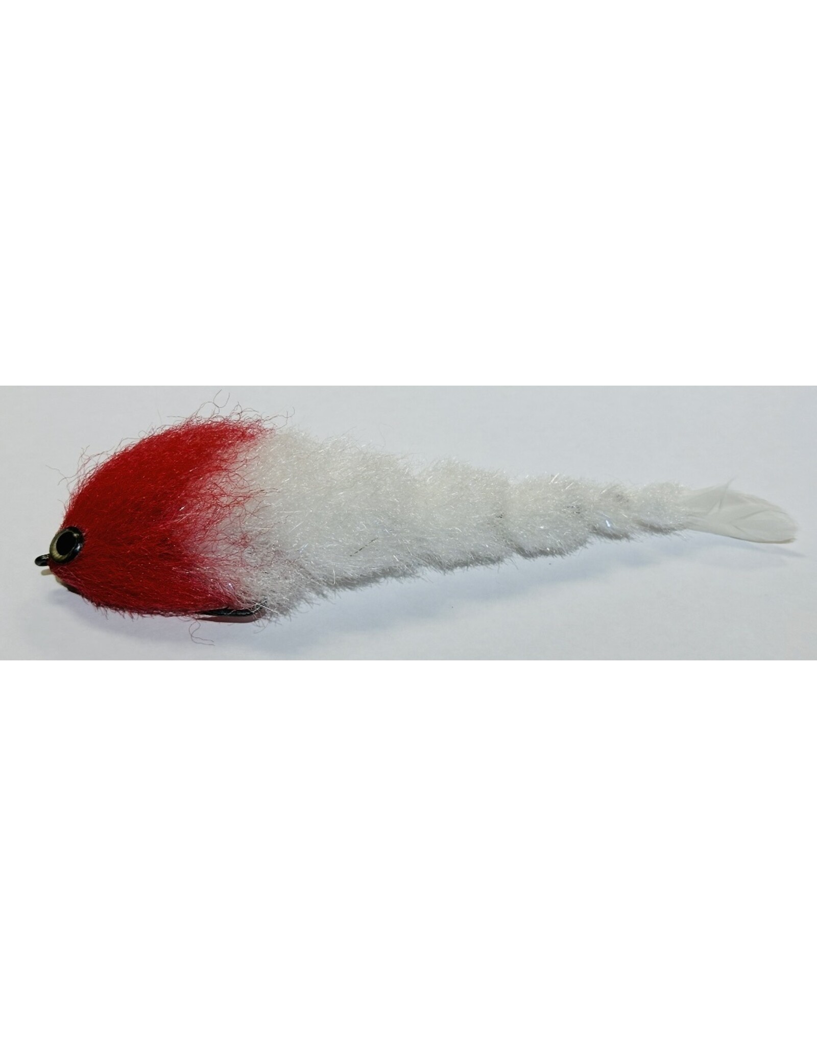 GET HOOKED FLIES GAME CHANGER - RED/WHITE 2/0 6.5"