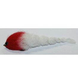 GET HOOKED FLIES GAME CHANGER - RED/WHITE 2/0 6.5"