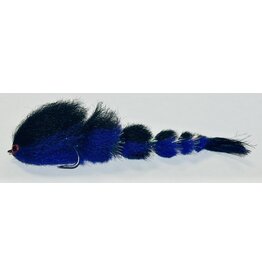 GET HOOKED FLIES GAME CHANGER - BLACK OVER PURPLE 2/0 6.5"