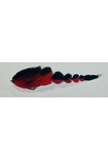 GET HOOKED FLIES GAME CHANGER - BLACK OVER RED 2/0 6.5"