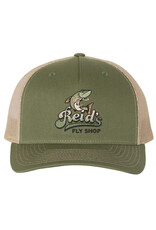 Reid's Fly Shop REID'S NEW TRUCKER CAP - OLIVE/KHAKI