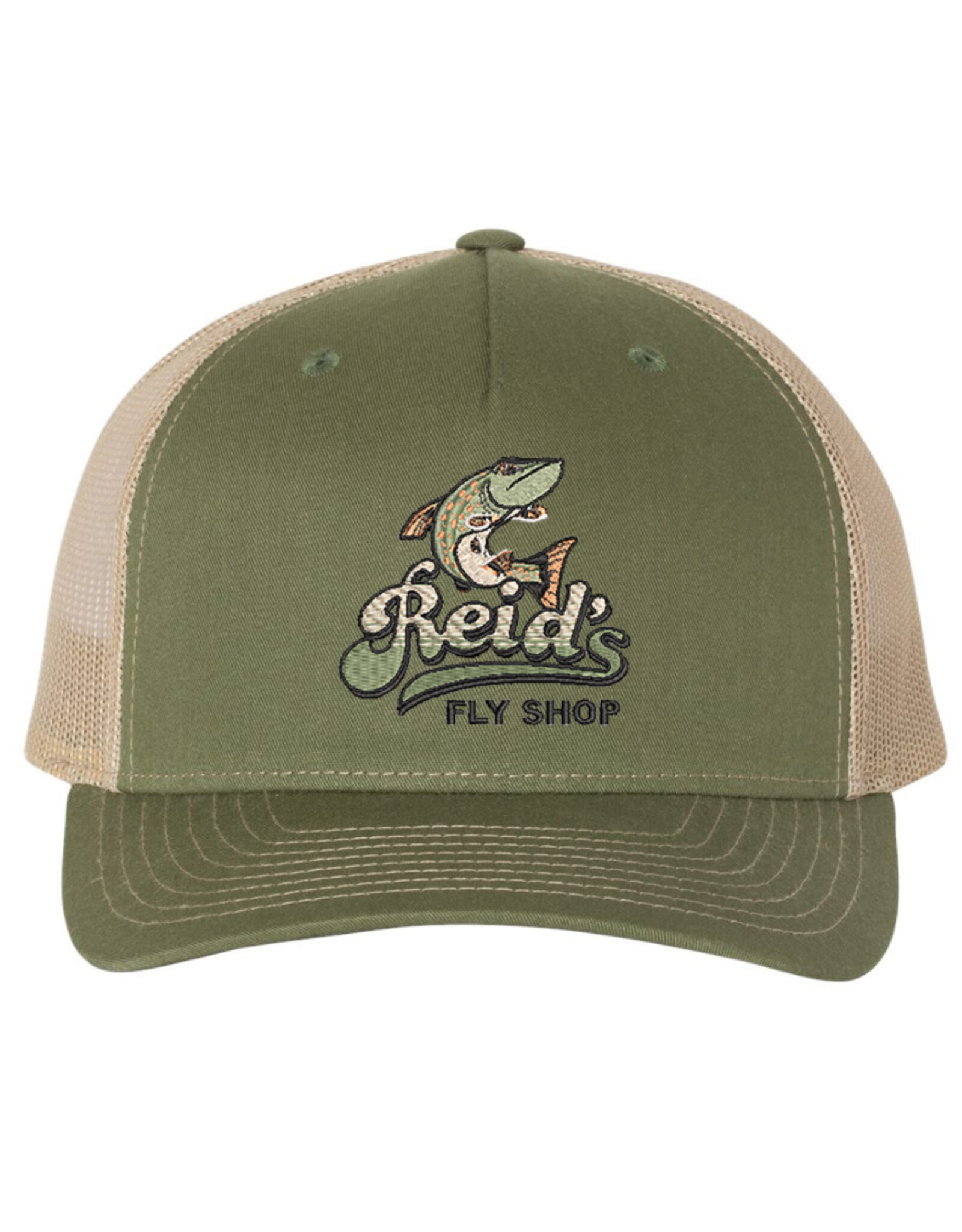 Reid's Fly Shop REID'S NEW TRUCKER CAP - OLIVE/KHAKI