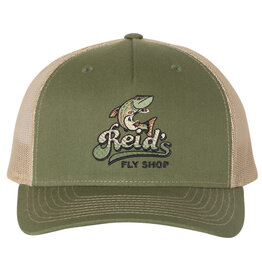 Reid's Fly Shop REID'S NEW TRUCKER CAP - OLIVE/KHAKI