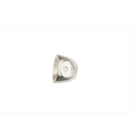 FULLING MILL BRASS X EYED CONES SILVER 6.3MM 1/4"
