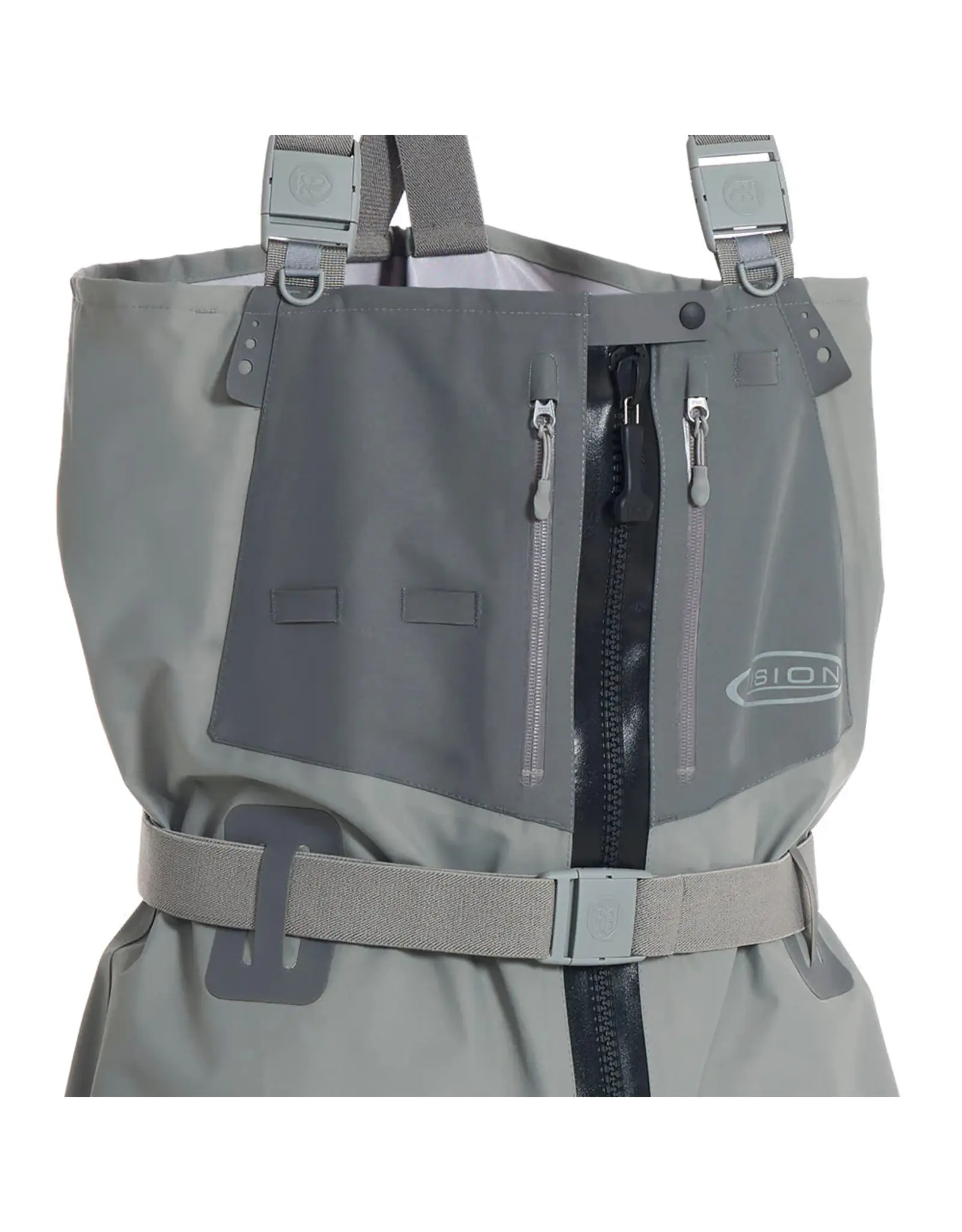 VISION FLY FISHING KOSKI GREY ZIP WADERS