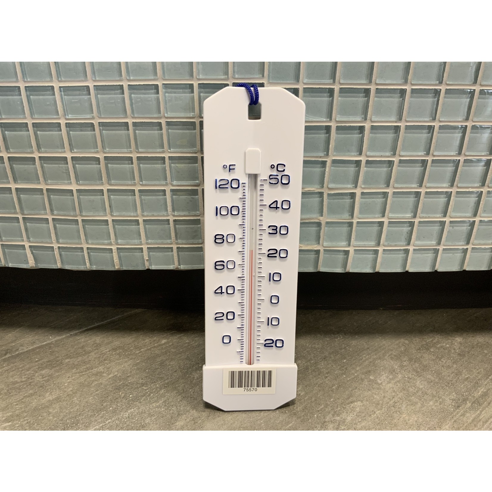 THERMOMETER WHITE 10"X3"
