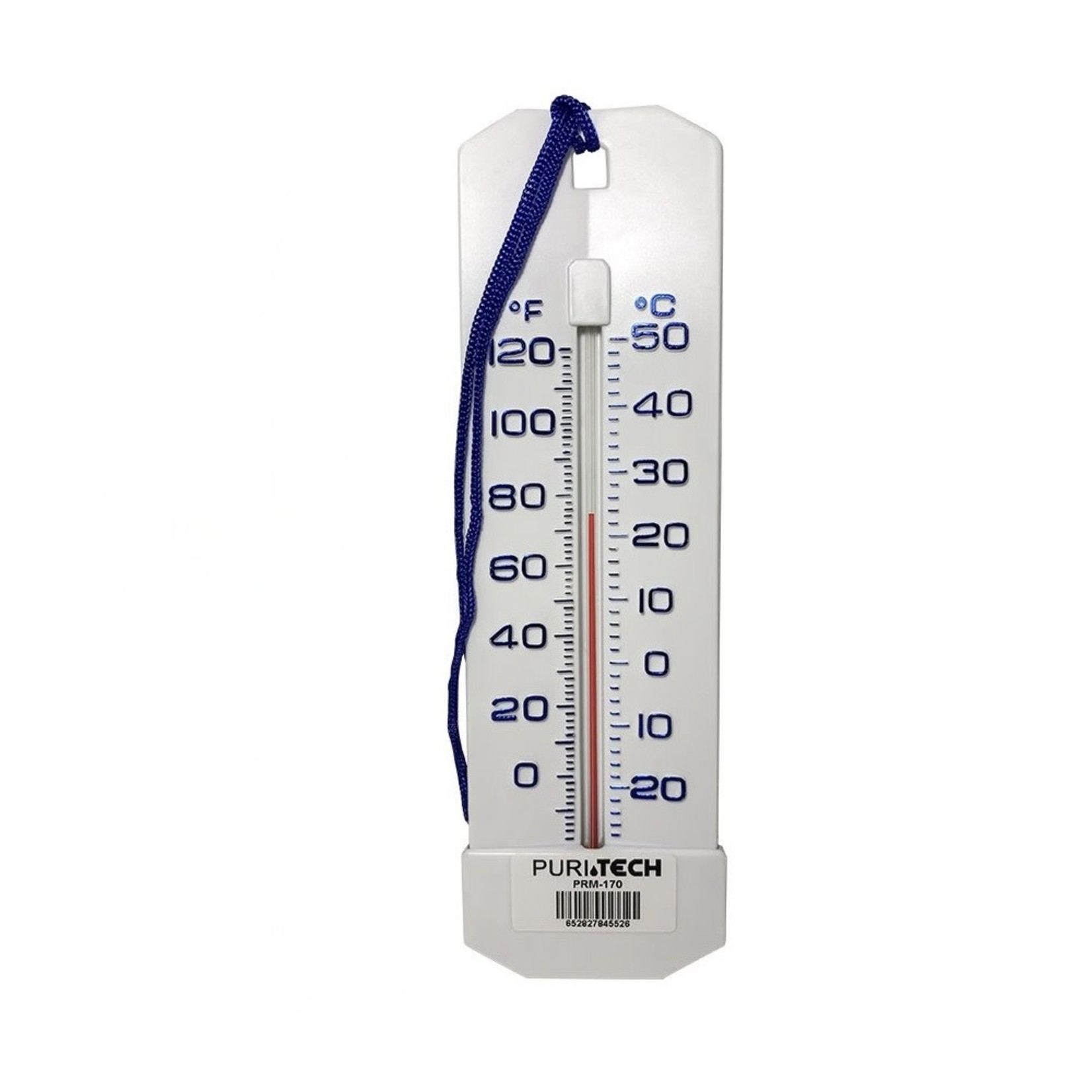 THERMOMETER WHITE 10"X3"