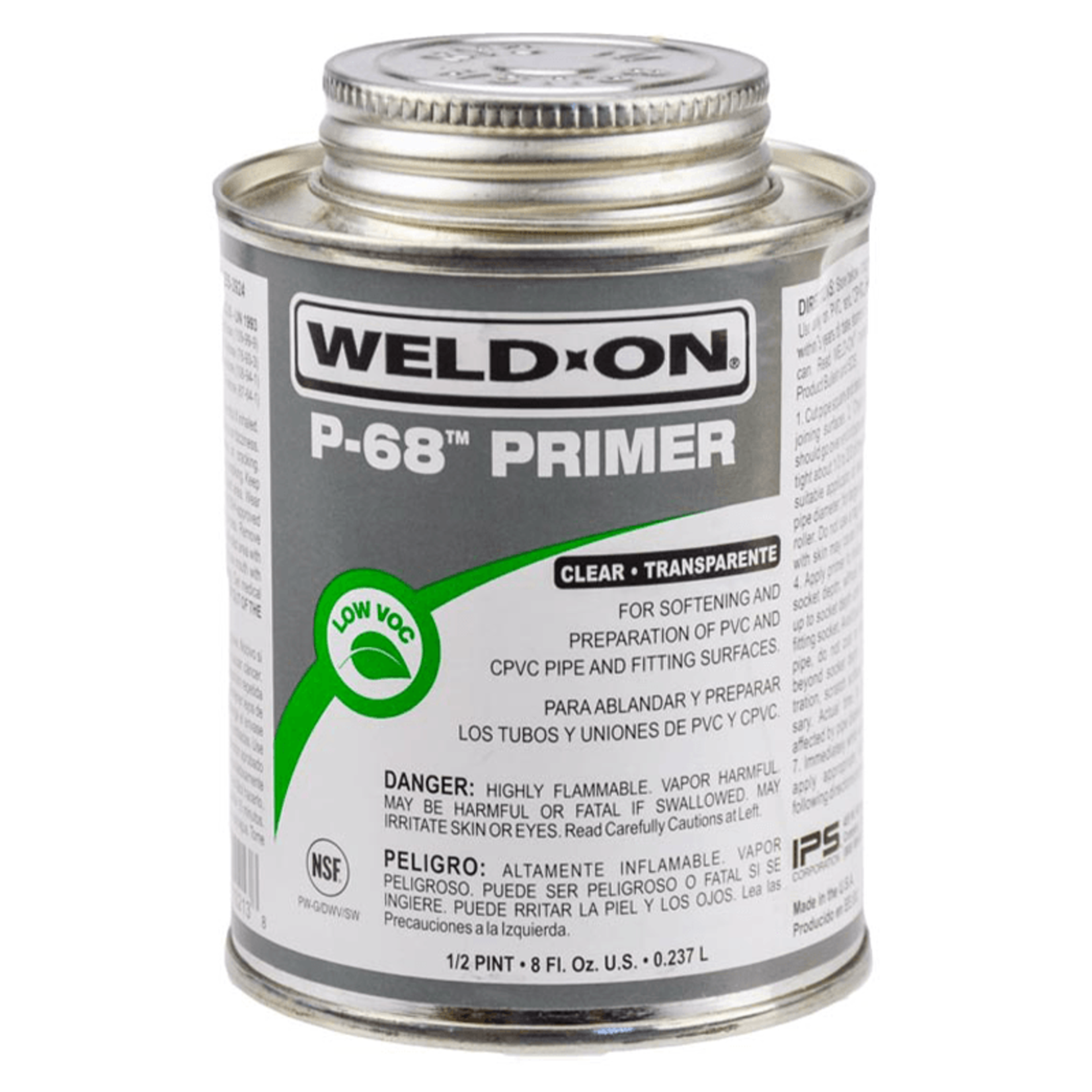 PVC PRIMER CLEAR P68 .25 PINT